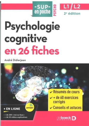 Psychologie cognitive en 26 fiches : L1-L2 - André Didierjean