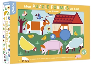 La ferme : mon puzzle formes en bois. Farm : my wooden shape puzzle. En la granja : mi puzle de formas geométricas - Nadia Taylor