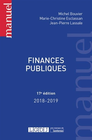 Finances publiques : 2018-2019 - Michel Bouvier