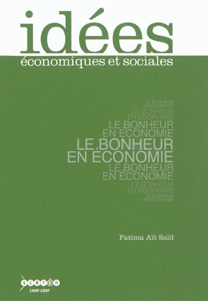 Le bonheur en économie - Fatima Aït Saïd