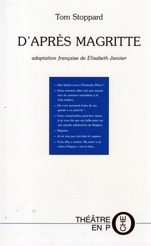 D'après Magritte : et autres pièces courtes - Tom Stoppard