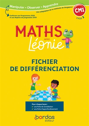 Les maths avec Léonie CM1, cycle 3 : fichier de différenciation