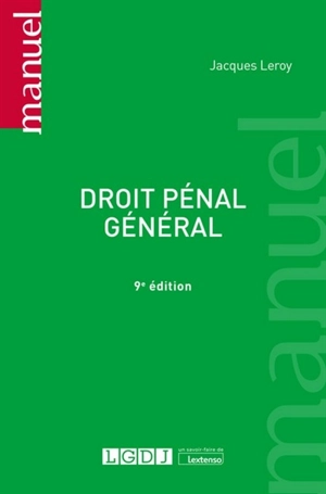 Droit pénal général - Jacques Leroy