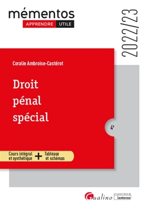 Droit pénal spécial : 2022-2023 - Coralie Ambroise-Castérot