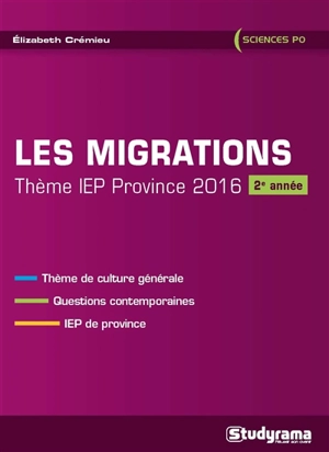 Les migrations : thème IEP province 2016 : 2e année - Elizabeth Soppelsa