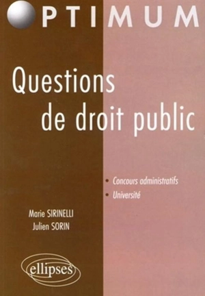 Questions de droit public - Marie Sirinelli