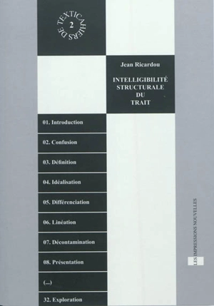 Intelligibilité structurale du trait : accompagné de Textica 1, 2, 3 - Jean Ricardou