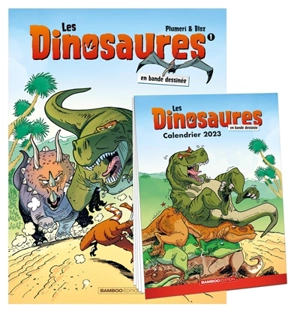 Les dinosaures en bande dessinée : pack volume 1 + calendrier 2023 - Arnaud Plumeri