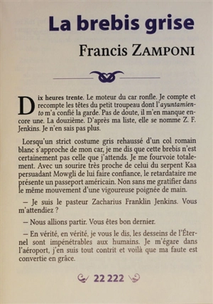 La brebis grise - Francis Zamponi