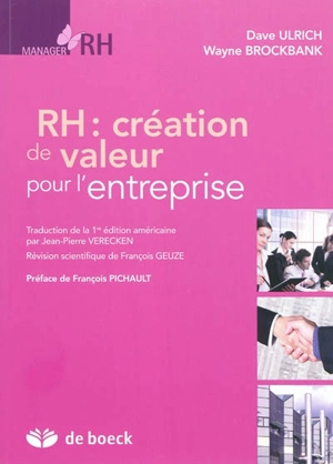 RH, création de valeur pour l'entreprise - Dave Ulrich