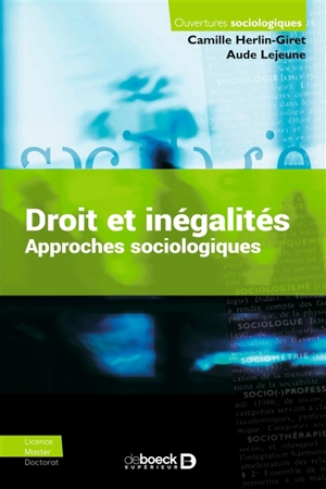 Droit et inégalités : approches sociologiques - Camille Herlin-Giret