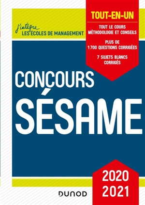 Concours Sésame : tout-en-un : 2020-2021