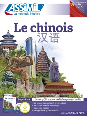 Le chinois, débutants-B2 : super pack : 1 livre + 3 CD audio + 1 téléchargement audio - Hélène Arthus