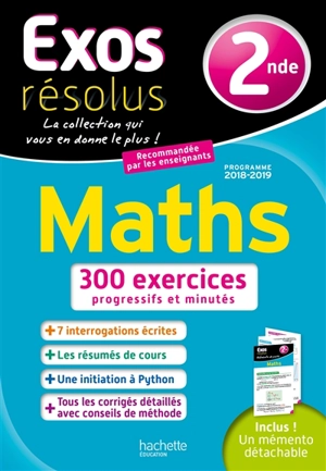 Maths 2de : programme 2018-2019 - Lydia Misset