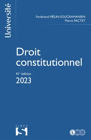 Droit constitutionnel 2023 - Pierre Pactet