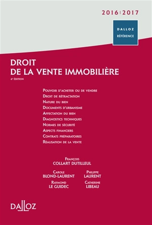 Droit de la vente immobilière : 2016-2017