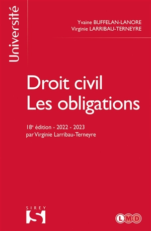 Droit civil : les obligations : 2022-2023 - Yvaine Buffelan-Lanore