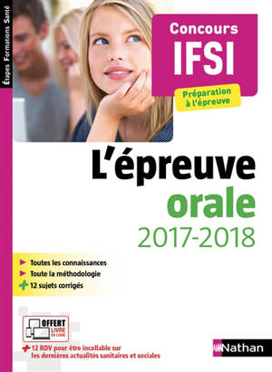 Concours IFSI, préparation à l'épreuve : l'épreuve orale 2017-2018 - Elisabeth Baumeier