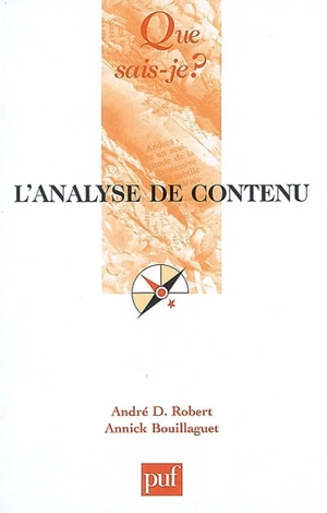 L'analyse de contenu - André Désiré Robert