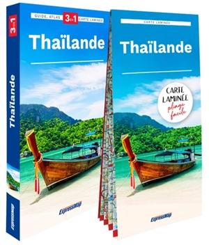 Thaïlande : 3 en 1 : guide, atlas, carte laminée - Katarzyna Byrtek