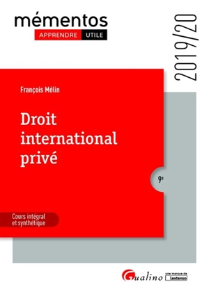 Droit international privé : 2019-2020 - François Mélin