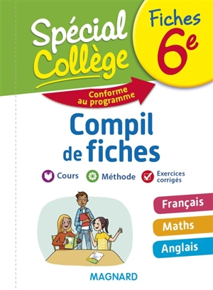 Compil de fiches 6e : français, maths, anglais : conforme au programme - Romane Yao