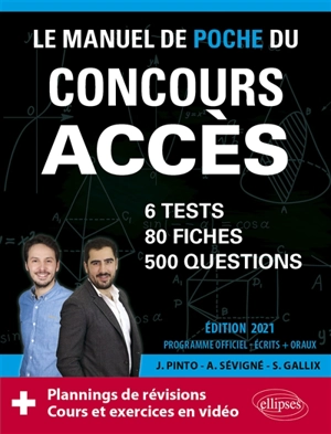 Le manuel de poche du concours Accès : 6 tests, 80 fiches, 500 questions - Joachim Pinto