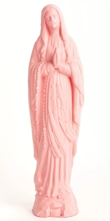 Vierge de Lourdes rose pâle - 17cm - Sapristi