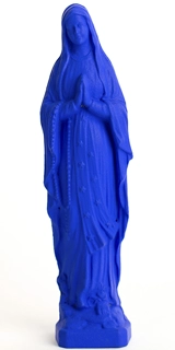 Vierge de Lourdes bleu klein - 12cm - Sapristi