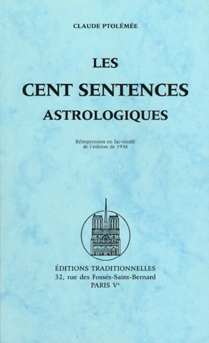 Les cent sentences astrologiques - Claude Ptolémée