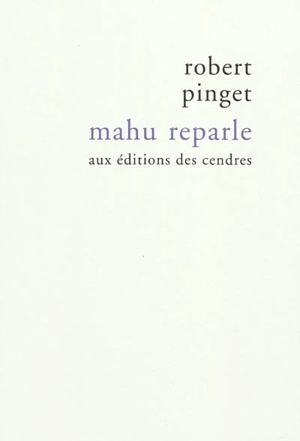 Mahu reparle - Robert Pinget