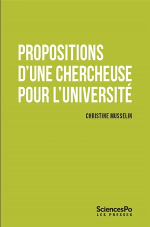 Propositions d'une chercheuse pour l'université - Christine Musselin