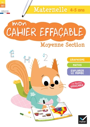 Mon cahier effaçable : moyenne section, maternelle 4-5 ans : graphisme, maths, explorer le monde - Albert Cohen