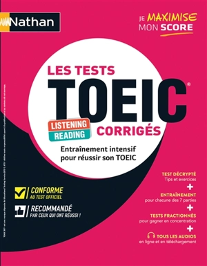 Les tests TOEIC corrigés : listening, reading : entraînement intensif pour réussir son TOEIC - Paul Leitch