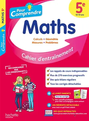 Pour comprendre, maths 5e, 12-13 ans : calculs, géométrie, mesures, problèmes : cahier d'entraînement - Philippe Rousseau