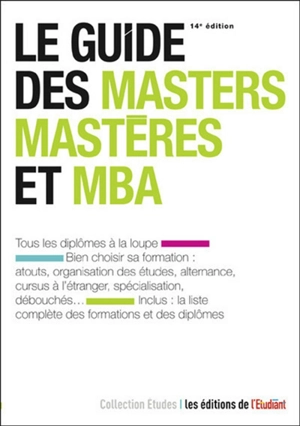 Le guide des masters, mastères et MBA - Yaël Didi