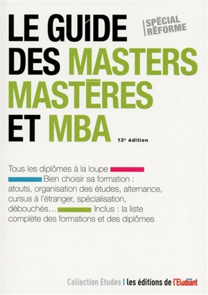 Le guide des masters, mastères et MBA : spécial réforme - Yaël Didi