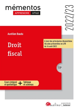 Droit fiscal : 2022-2023 - Aurélien Baudu