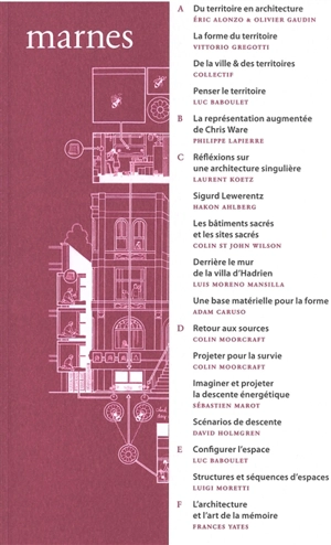 Marnes, documents d'architecture, n° 5 - Ecole d'architecture de la ville & des territoires à Marne-la-Vallée