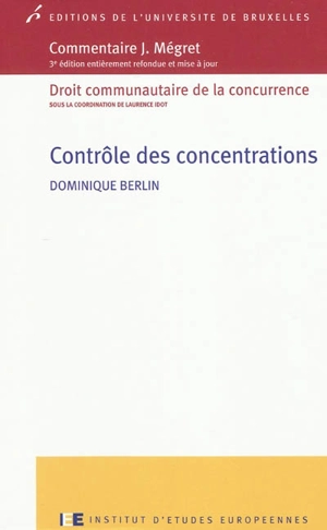 Contrôle des concentrations - Dominique Berlin