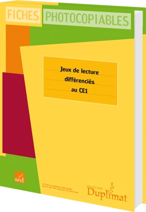 Jeux de lecture différenciés au CE1 : fiches photocopiables - Pierre Stinville