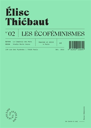 Un texte à soi, n° 2. Les écoféminismes - Elise Thiébaut