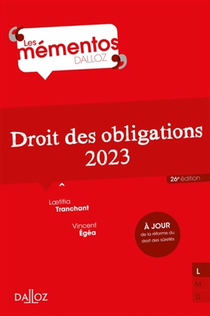 Droit des obligations : 2023 - Laetitia Tranchant