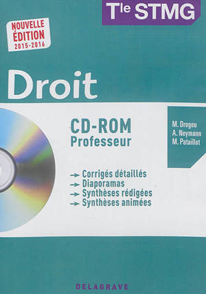 Droit : terminale STMG : CD-ROM professeur - Murielle Drogou