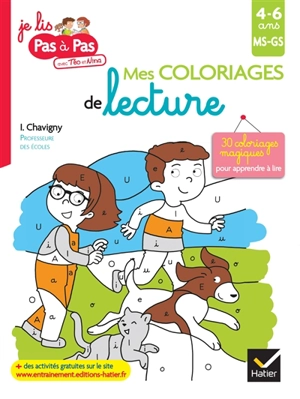 Mes coloriages de lecture 4-6 ans, MS,GS : 30 coloriages magiques pour apprendre à lire - Isabelle Chavigny