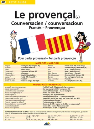 Le provençal. Vol. 2. counversacien/counversacioun : francés-prouvençau - Jean-Michel Turc