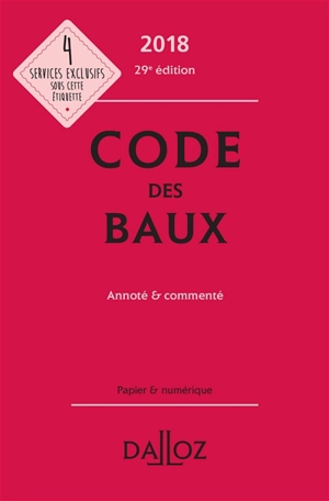 Code des baux 2018, annoté & commenté