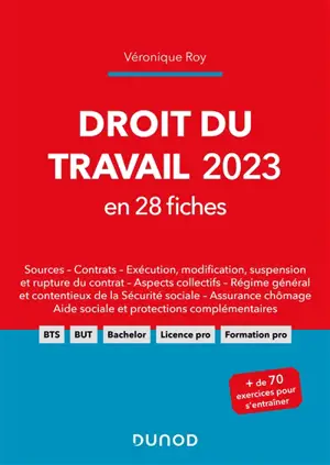 Droit du travail 2023 : en 28 fiches - Véronique Roy