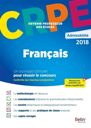 CRPE admissibilité 2018 : français - Franck Richard