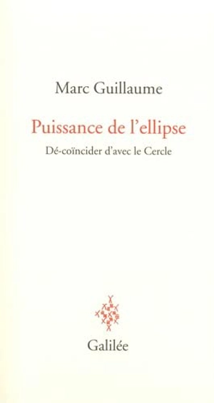 Puissance de l'ellipse : dé-coïncider d'avec le cercle - Marc Guillaume